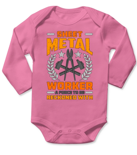Sheet Metal Worker A Force To Fabricator Workers Long Sleeve Baby One-Piece