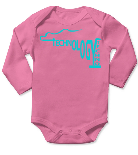 Technology Logo Design Blue Long Sleeve Baby One-Piece