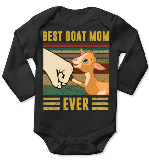 Vintage Best Goat Mom Ever Long Sleeve Baby One-Piece