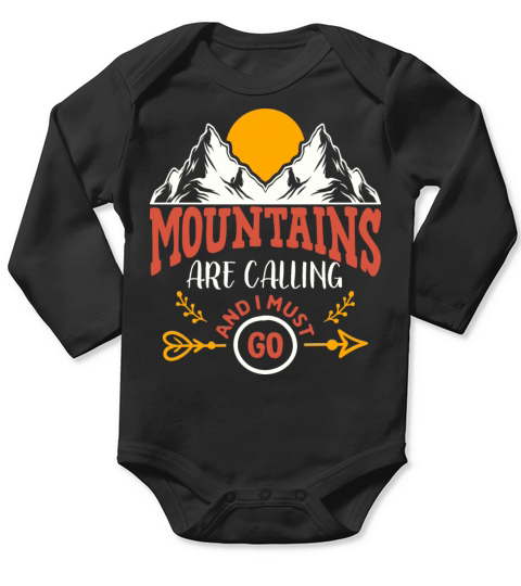Vintage Mountains Climber Hiker Long Sleeve Baby One-Piece