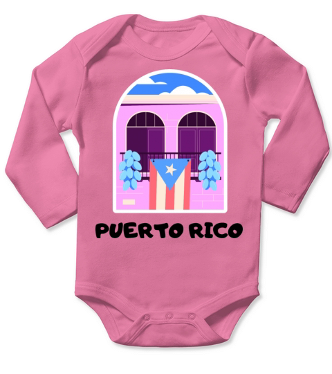 VINTAGE PUERTO RICO TRAVEL T SHIRT Long Sleeve Baby One-Piece
