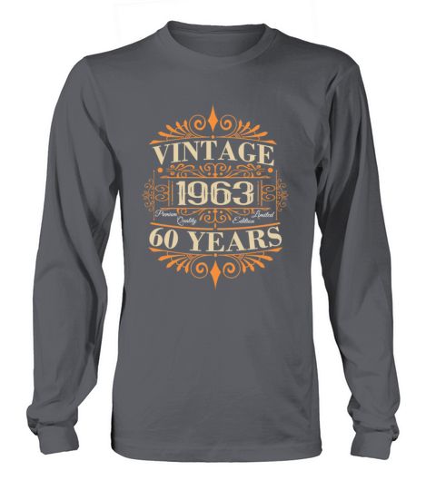 60th birthday vintage men women ornaments Long sleeved Unisex