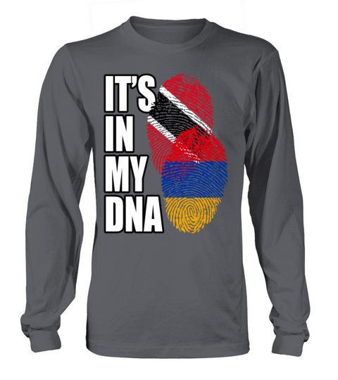 Armenian And Trinidad Tobago Mix Heritage DNA Flag Long sleeved Unisex