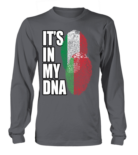 Belarusian And Italian Mix Heritage DNA Flag Long sleeved Unisex