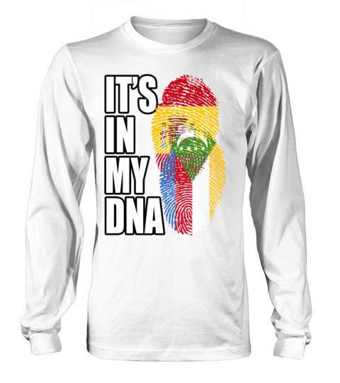 Comoran And Spaniard Mix Heritage DNA Flag Long sleeved Unisex