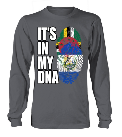 Dominican And Salvadoran Mix Heritage DNA Flag Long sleeved Unisex