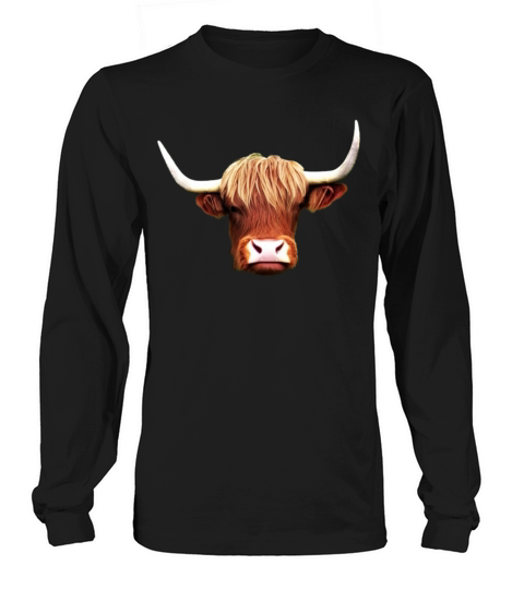 Highland Cattle Design Farmer imprint cow Long sleeved Unisex