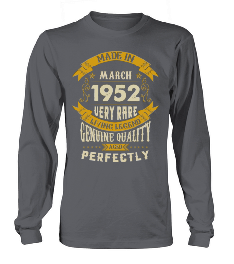 March 1952 Vintage Birthday Present Long sleeved Unisex