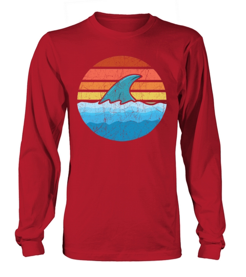 National Retro Day Vintage Old Classic Shark Long sleeved Unisex