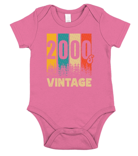2000s Vintage Decade 2000 Era Millenium Retro Short Sleeve Baby One-Piece
