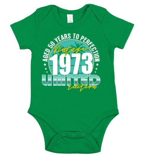 50th birthday vintage 1973 50 years Short Sleeve Baby One-Piece