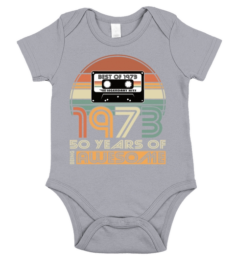 50th birthday vintage 1973 best of 1973 50 years Short Sleeve Baby One-Piece