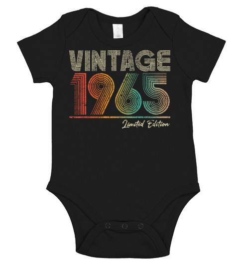 58 Years Old Vintage 1965 58th Birthday Gifts Short Sleeve Baby One-Piece