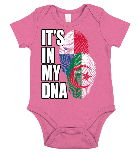 Algerian And Panamanian Mix Heritage DNA Flag Short Sleeve Baby One-Piece