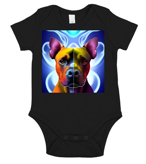 American Staffordshire Terrier Amstaf Short Sleeve Baby One-Piece