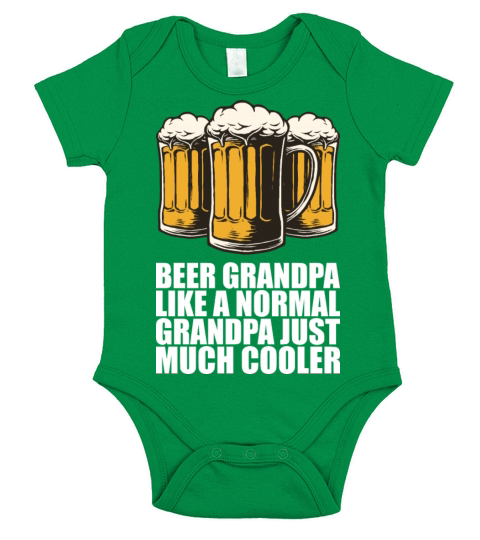 Beer grandpa like a normal grandpa just much Short Sleeve Baby One-Piece