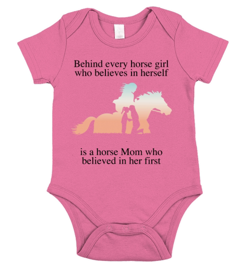 behind every horse girl who believe in herself Short Sleeve Baby One-Piece