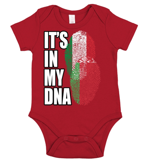 Belarusian And Italian Mix Heritage DNA Flag Short Sleeve Baby One-Piece