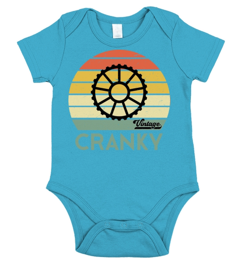 Bicycle Cranky Retro Gift For Cycling Lovers Short Sleeve Baby One-Piece