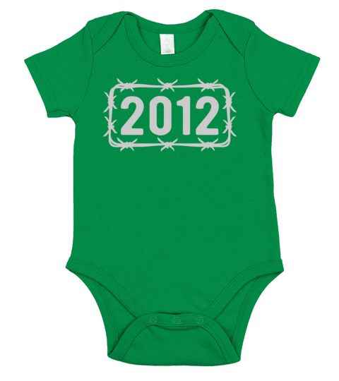 Birthday Vintage 2012 Barbed Wire Short Sleeve Baby One-Piece