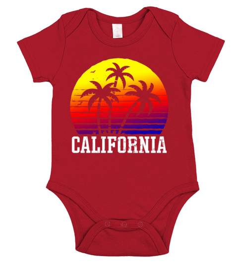California Summer Sun Palms Beach Water Cali Love Short Sleeve Baby One-Piece
