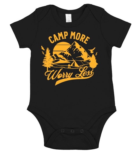 Camp More Worry Less Short Sleeve Baby One-Piece