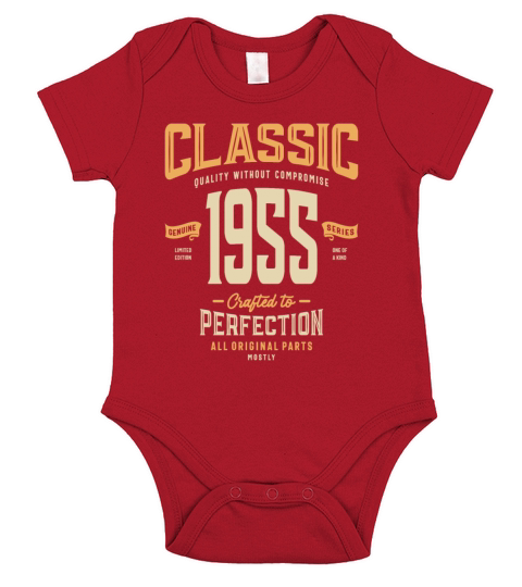Classic 1955 68th Birthday Short Sleeve Baby One-Piece