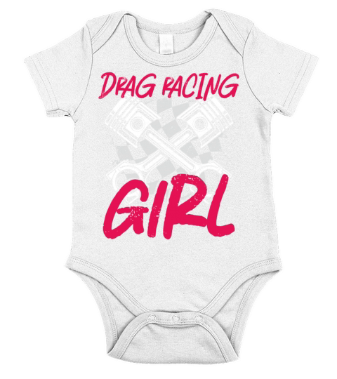 Drag Racing Race Car Girl Vintage Short Sleeve Baby One-Piece