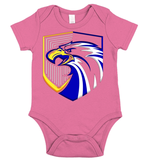 eagle eagles america vintage securitas retro USA Short Sleeve Baby One-Piece