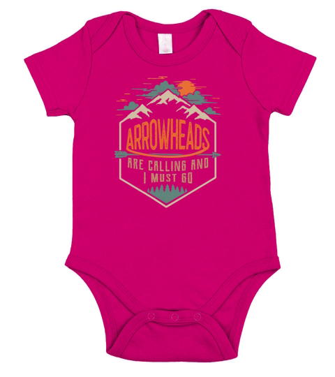 Funny Arrowhead Collecting Vintage Look Gifts Short Sleeve Baby One-Piece