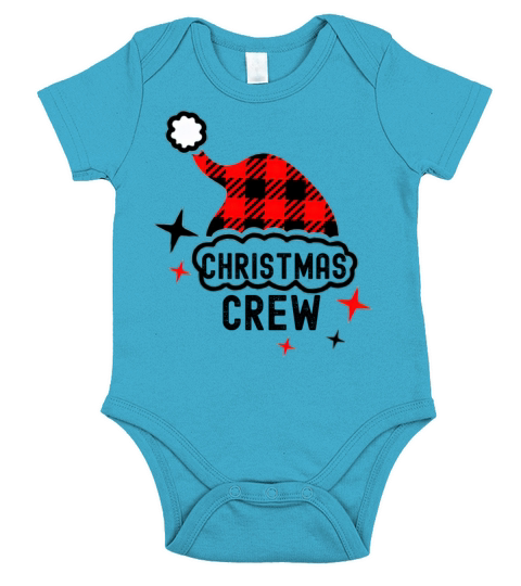 Grunge Christmas Crew Party Hat Matching Pajama Short Sleeve Baby One-Piece