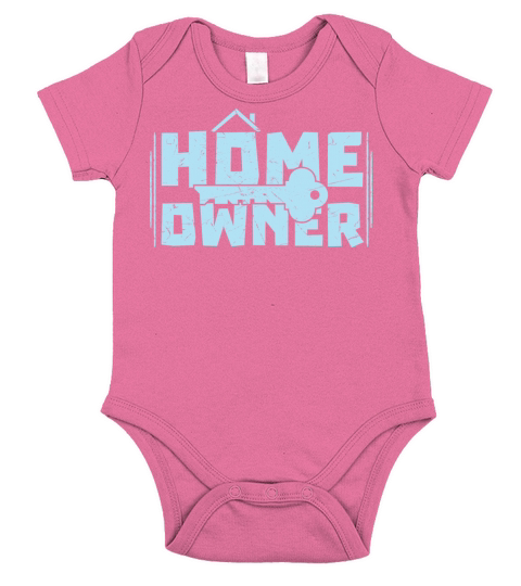 Home Owners Vintage Distressed Key Short Sleeve Baby One-Piece