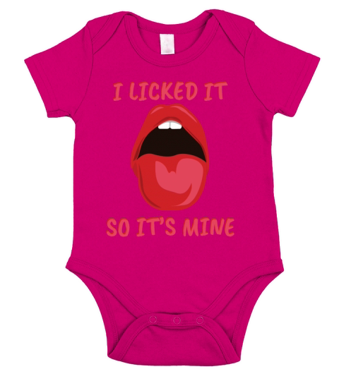 I Licked It So Its Mine Funny Lesbian Pride Month Short Sleeve Baby One-Piece