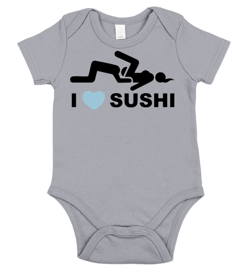 I LOVE SUSHI Short Sleeve Baby One-Piece
