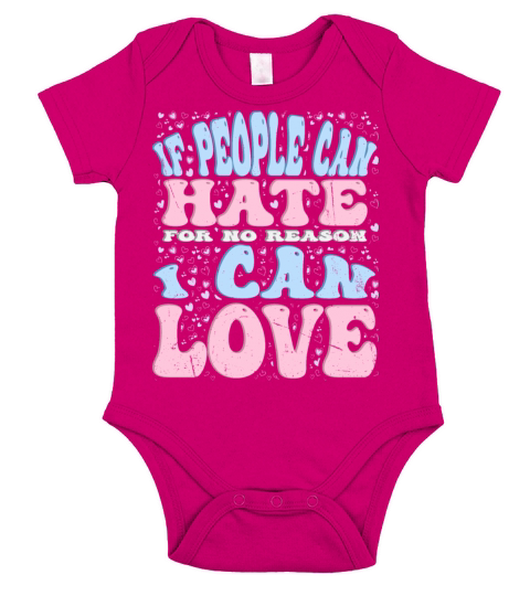 If people can hate for no reason i can love Short Sleeve Baby One-Piece