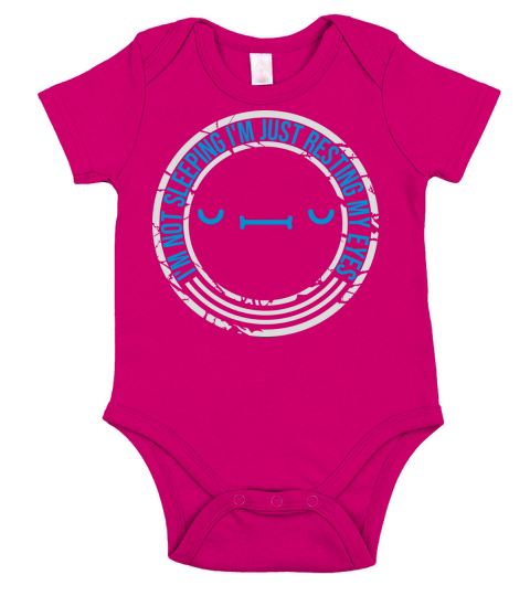 im not sleeping quote Short Sleeve Baby One-Piece