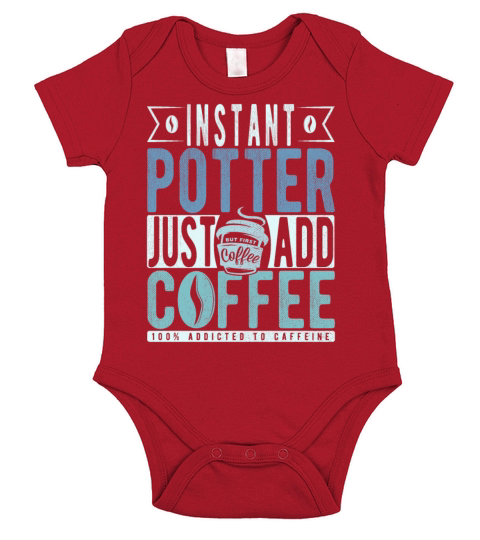 Instant Potter Just Add Coffee Short Sleeve Baby One-Piece
