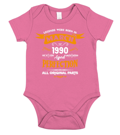 Legends Were Born In March 1990 Short Sleeve Baby One-Piece