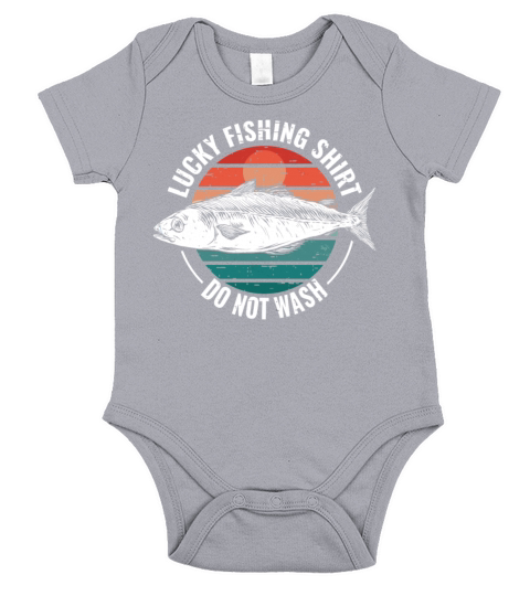 Lucky Fishing Shirt for Fish Hunter and Fisherman Short Sleeve Baby One-Piece