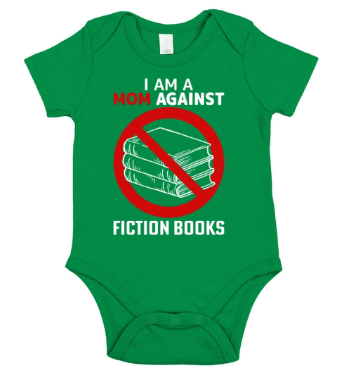 Mom Againts Fiction Books Adult Humor Saying Gifts Short Sleeve Baby One-Piece