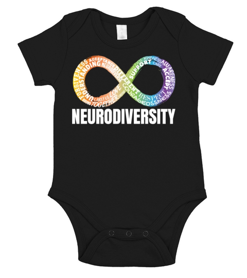 Neurodiversity Infinity Spectrum Autism Awareness Short Sleeve Baby One-Piece