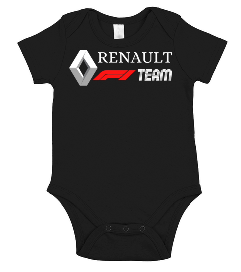 renault f1 sport black polo t shirt hat vintage Short Sleeve Baby One-Piece