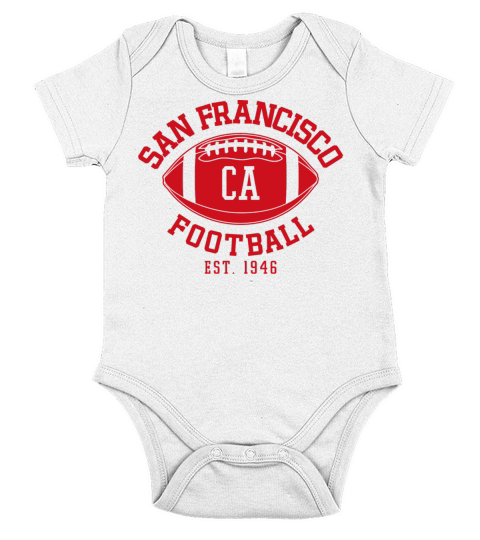 San Francisco Football Vintage Sf Cali Niner Retro Short Sleeve Baby One-Piece