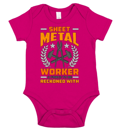 Sheet Metal Worker A Force To Fabricator Workers Short Sleeve Baby One-Piece