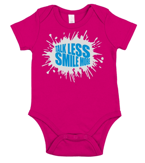 talk less smile more Short Sleeve Baby One-Piece