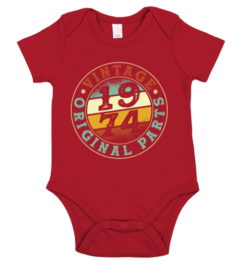 Vintage 1974 Parts Short Sleeve Baby One-Piece