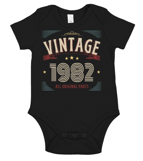 VINTAGE 1982 ALL ORIGINAL PARTS Short Sleeve Baby One-Piece