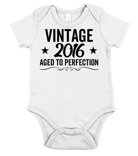 Vintage 2016 Aged To Perfection Short Sleeve Baby One-Piece