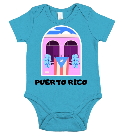 VINTAGE PUERTO RICO TRAVEL T SHIRT Short Sleeve Baby One-Piece