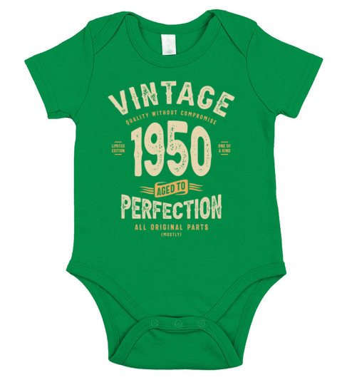 Vintage Since 1950 73rd Birthday Short Sleeve Baby One-Piece
